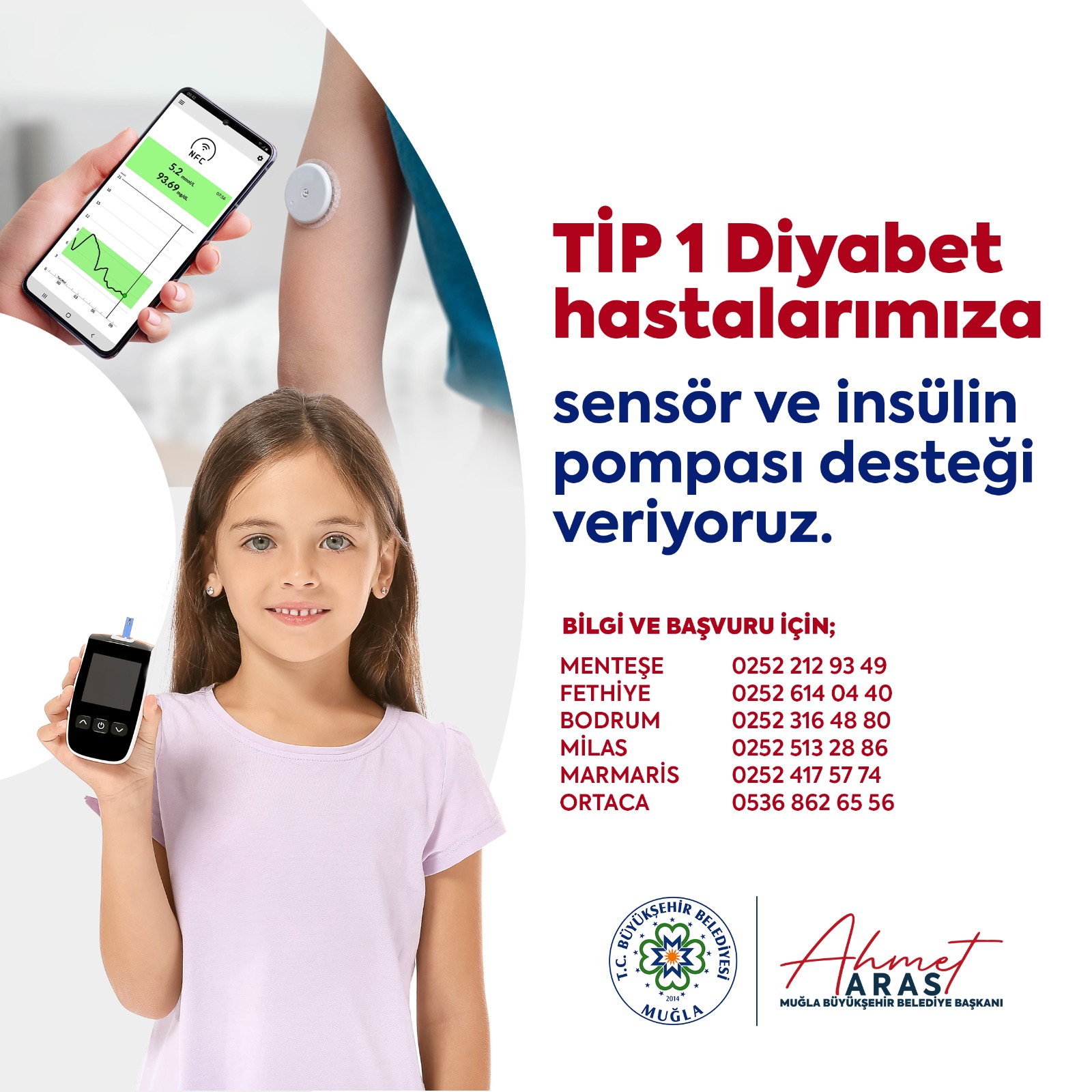 Büyükşehirden Tip 1 Diyabet Hastalarına Destek